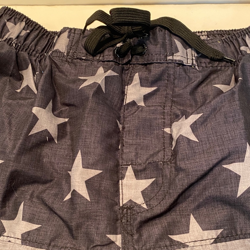 NWT Kanusurf Black/Gray Patriotic Swim Trunks or Shorts - Picture 2 of 7